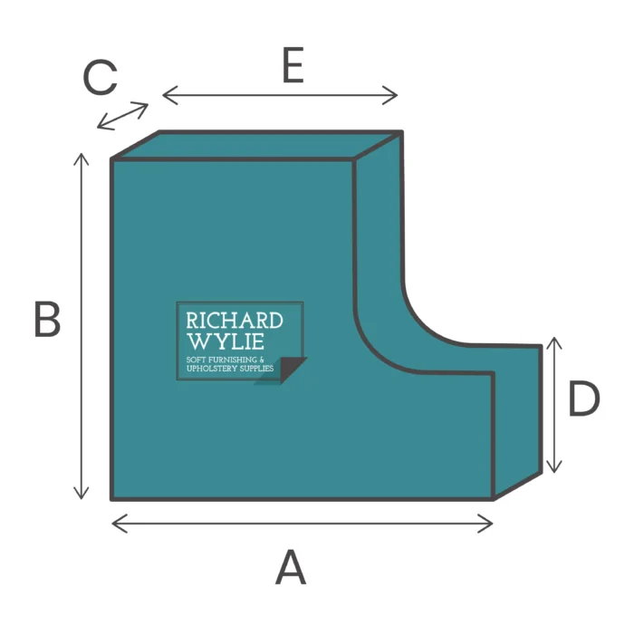 L-Shaped Curved Foam Cut to Size